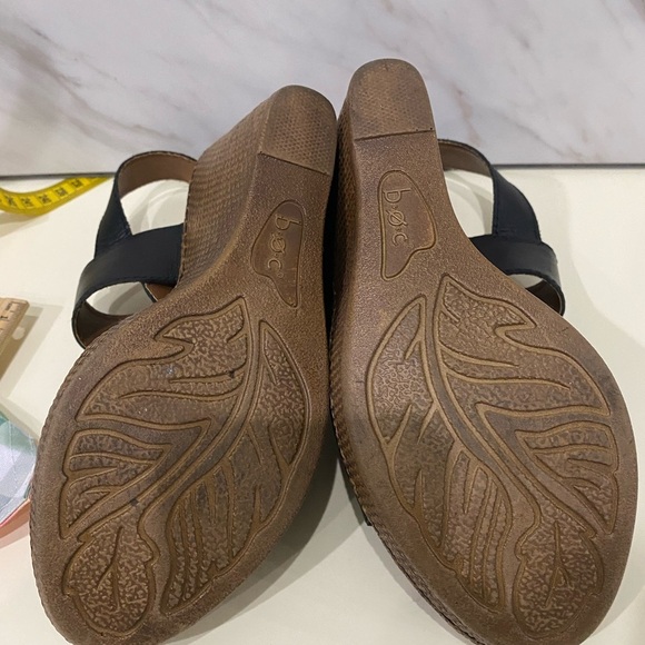 B.O.C Born Concept Alondra Women's Black Leather Wedge Sandals Size 7 - Picture 16 of 16